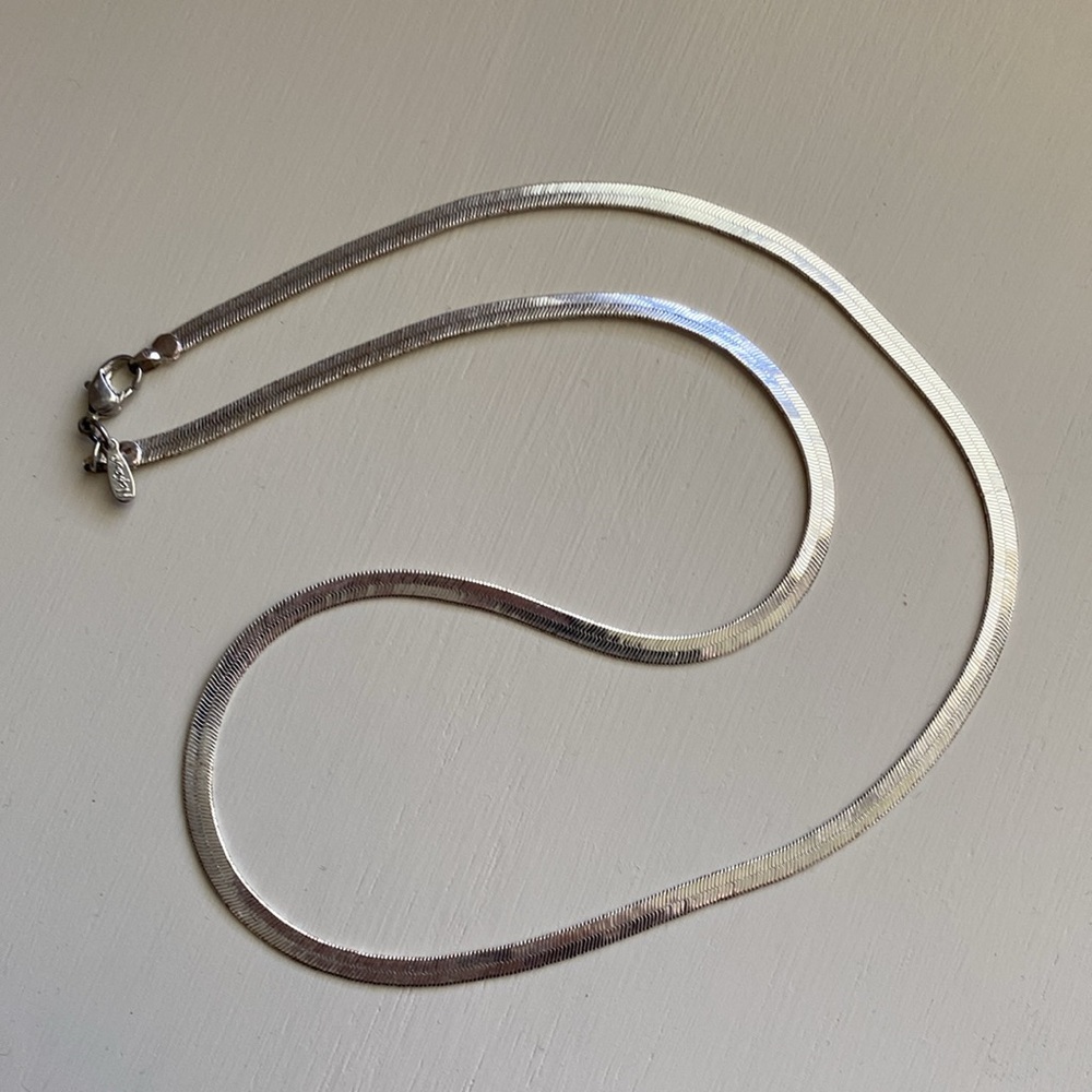 Vintage Napier Silvertone herringbone chain